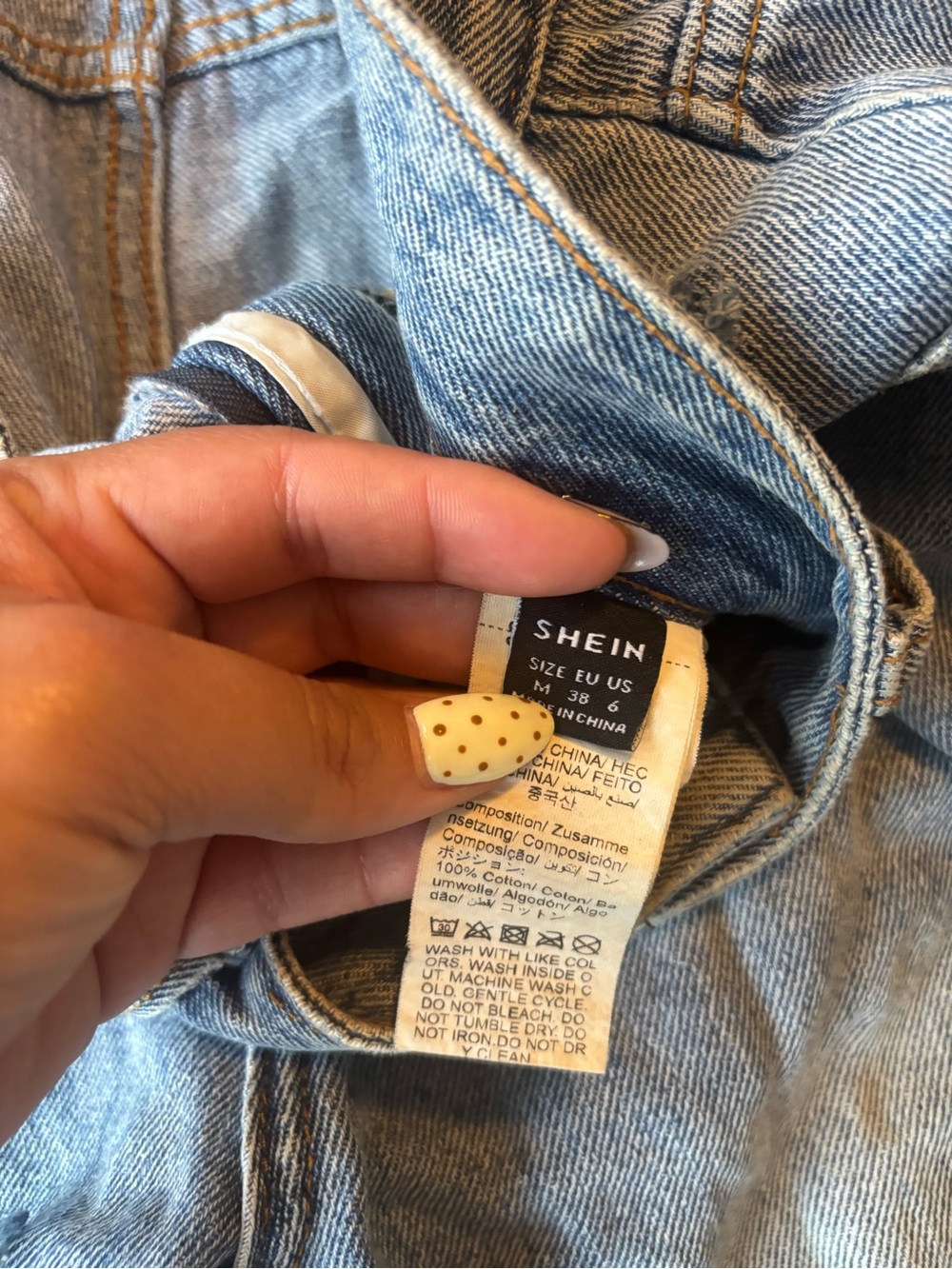 Distressed Light Blue Ripped Jeans - Picture 3 of 4